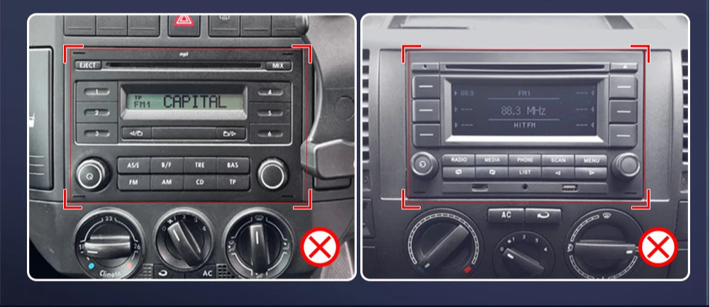 7" CarPlay and Android Auto Radio For VW Golf/Passat/Tiguan/Touran/Polo