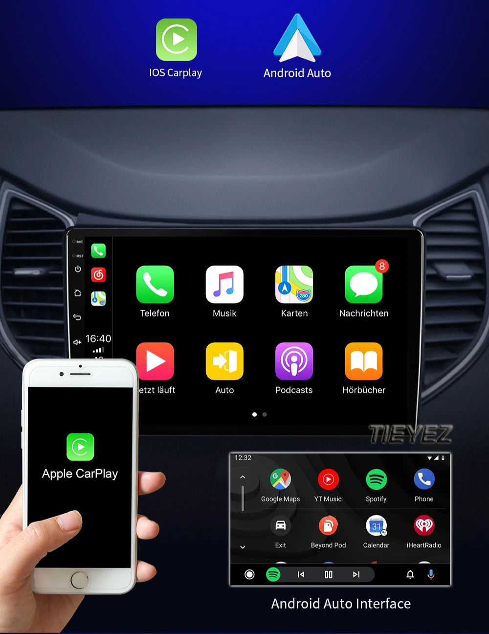 For BMW E46 Apple Carplay and Android Auto Radio