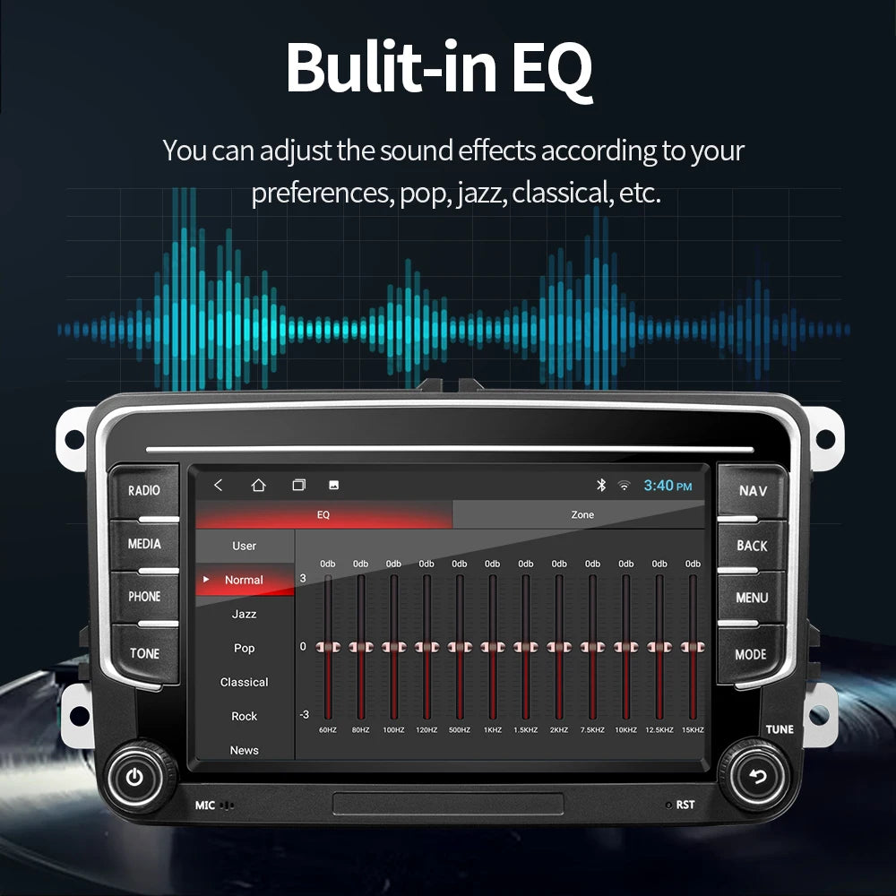 7" CarPlay and Android Auto Radio For VW Golf/Passat/Tiguan/Touran/Polo