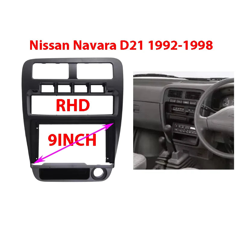9” Car Fascia Radio Panel – Nissan Navara D21 (1992–1998, RHD)