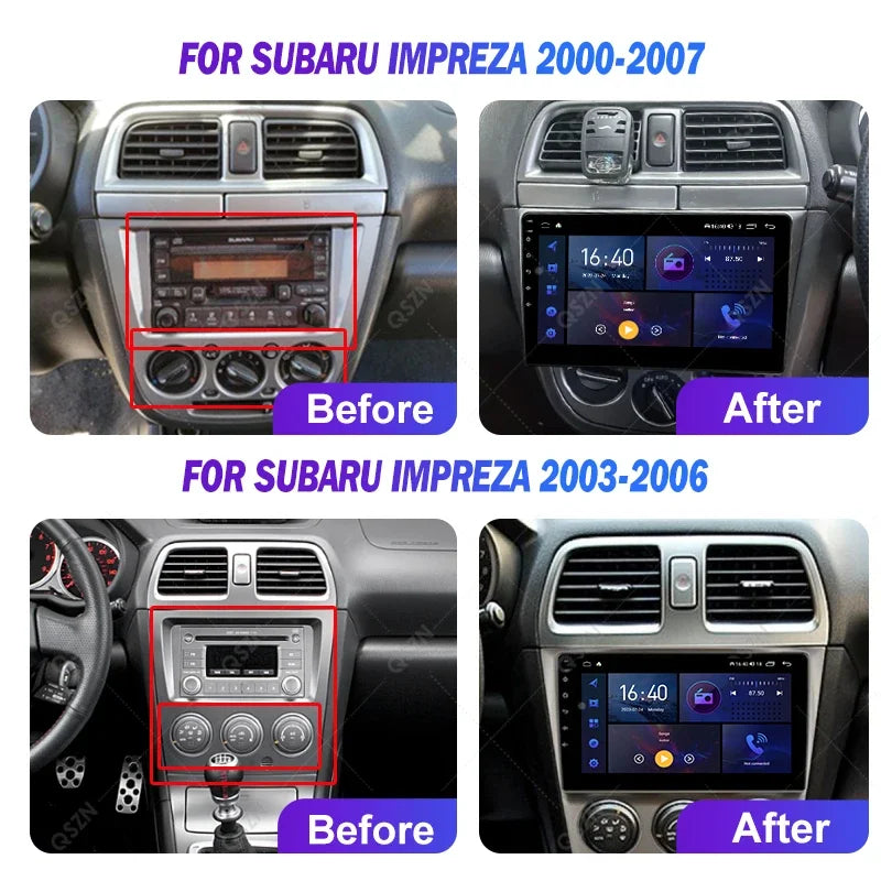 For Subaru Impreza WRX 2000 - 2007 Apple Carplay and Android Auto headunit