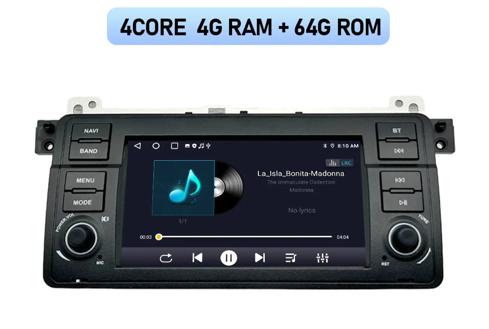 Wireless Carplay and Android Auto Head Unit for BMW 3 Series E46 (1999–2005)