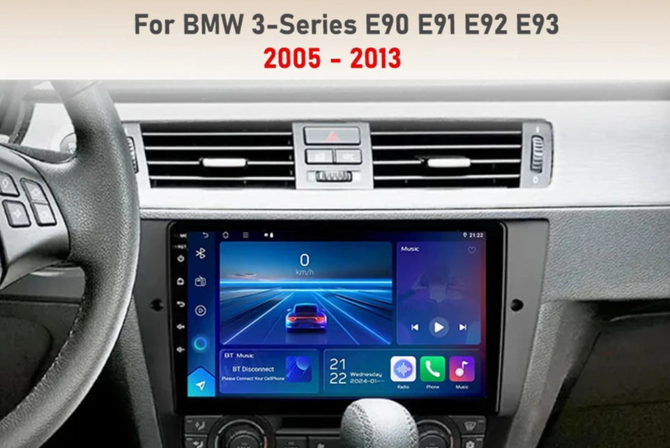 For BMW 3-Series E9X 2005-2013 Apple Carplay and Android Auto radio