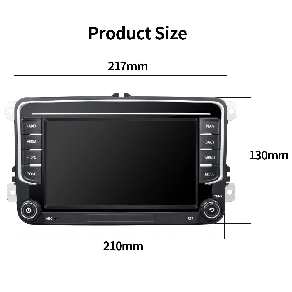 7" CarPlay and Android Auto Radio For VW Golf/Passat/Tiguan/Touran/Polo