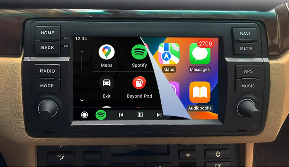 Wireless Carplay and Android Auto Head Unit for BMW 3 Series E46 (1999–2005)