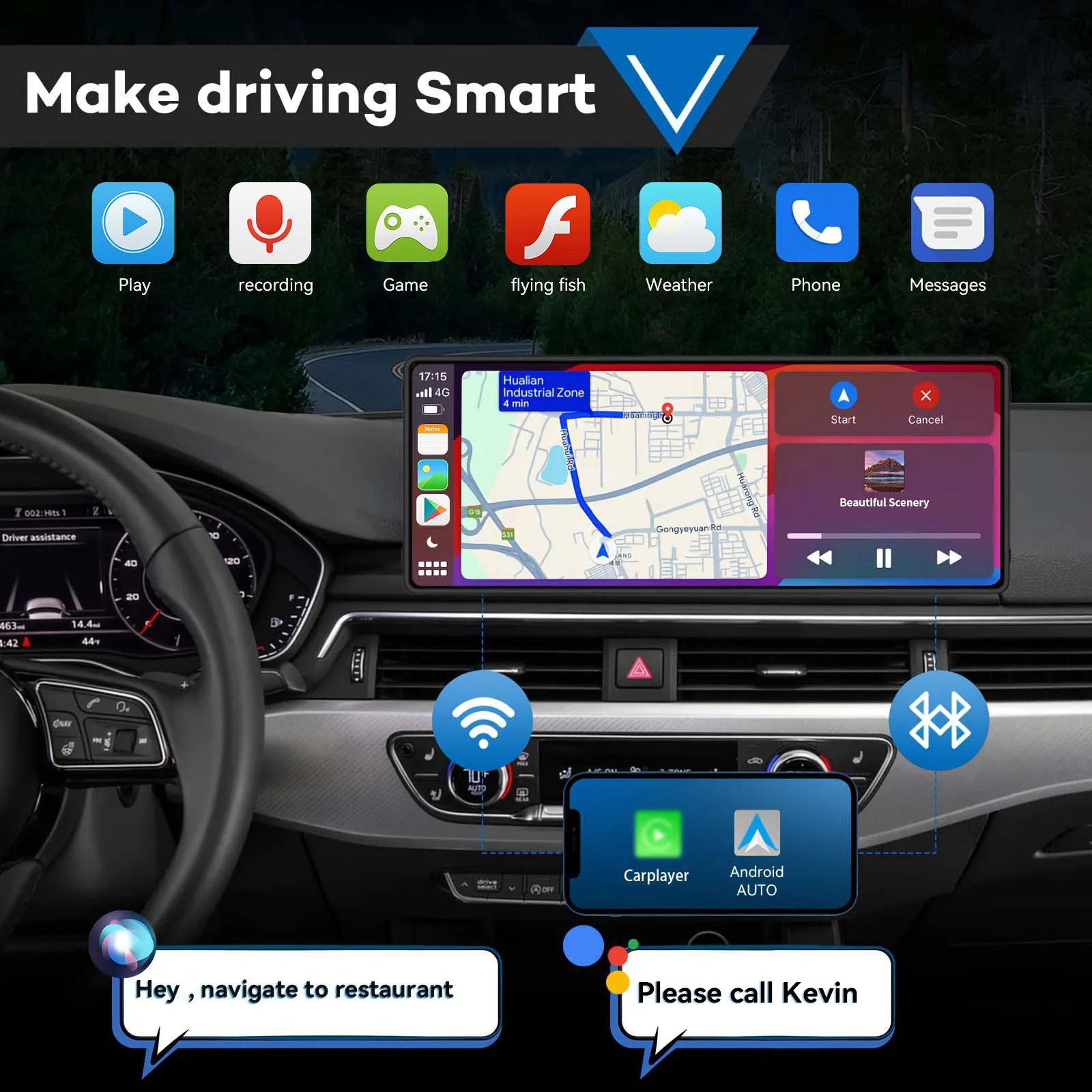 Universal Portable Carplay/Android Auto Screen