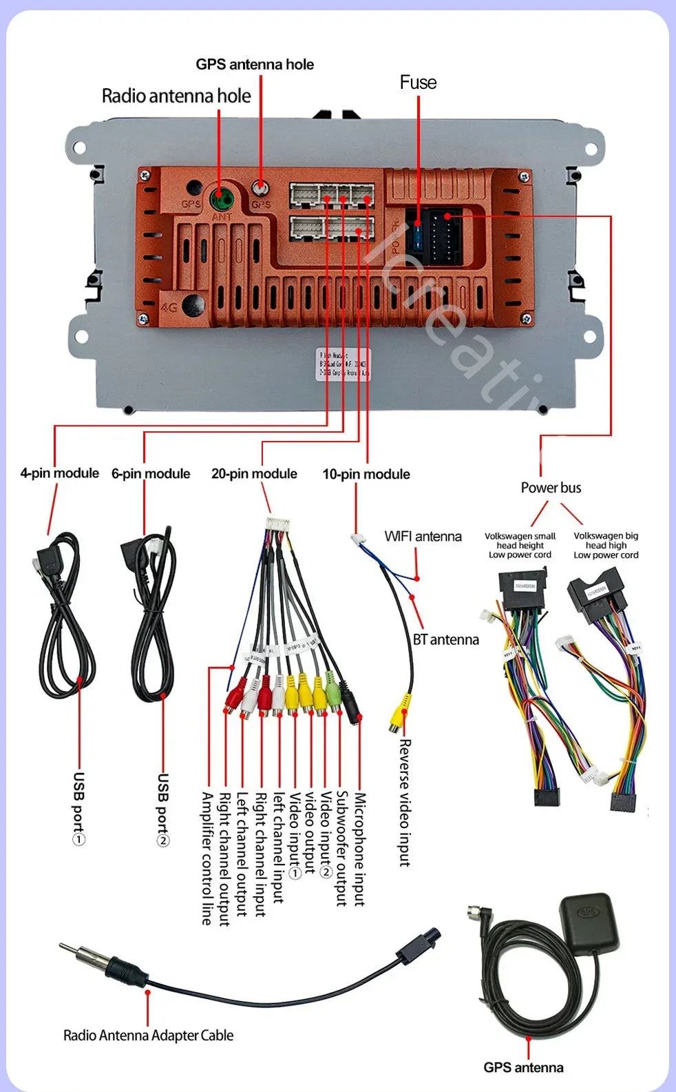 For VW Golf 5/6 Apple Carplay and Android Auto radio